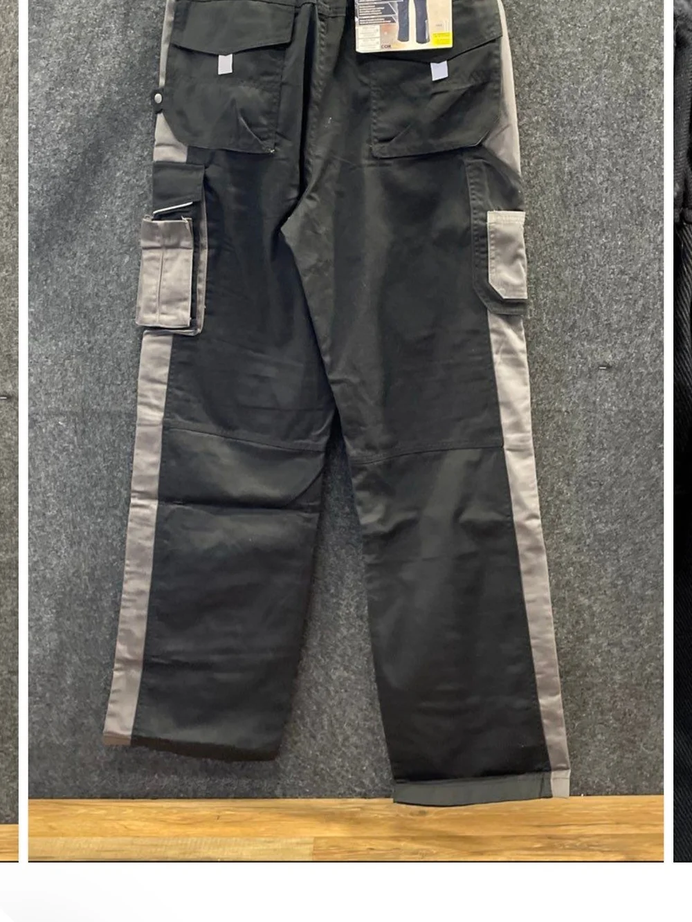 PowerFix Black Multi Pocket Cargo Work Pants Cordura Twill Size 36 NWT